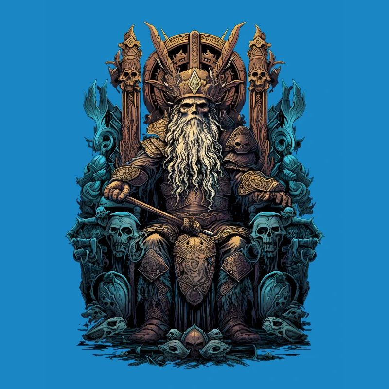 Wikinger Odin Söhne Thron Walhalla Valhalla