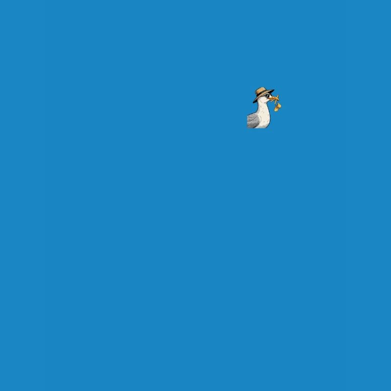 Funny seagull stealing chips