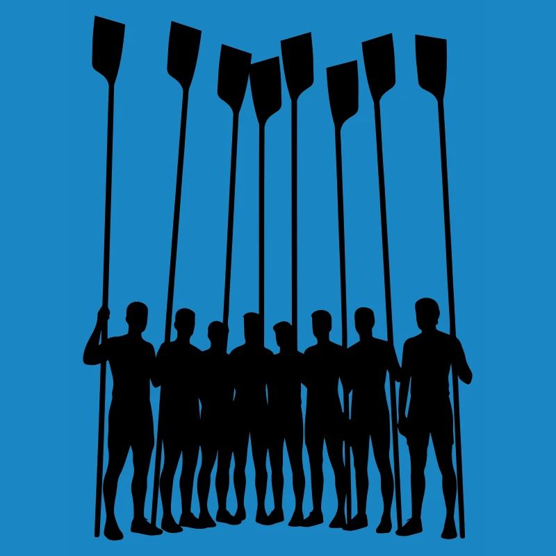 Équipe d’aviron Silhouette – Huit avec sangles | Ramer