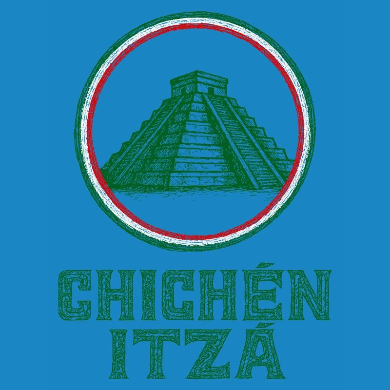 Drapeau du temple de Chichen Itza Mexique