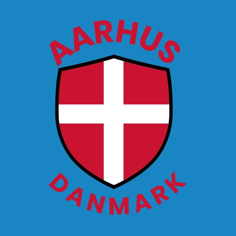 Écu du drapeau du Danemark d’Aarhus