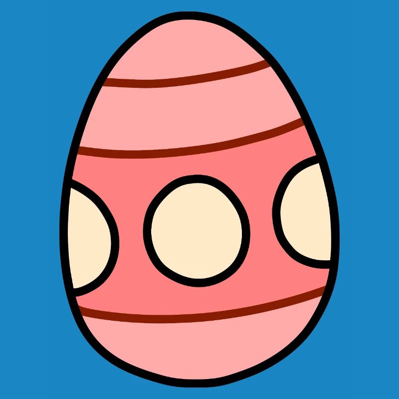 Pastel Striped Easter Egg
