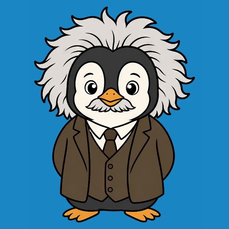 Professeur de sciences physicien Pingouin drôle