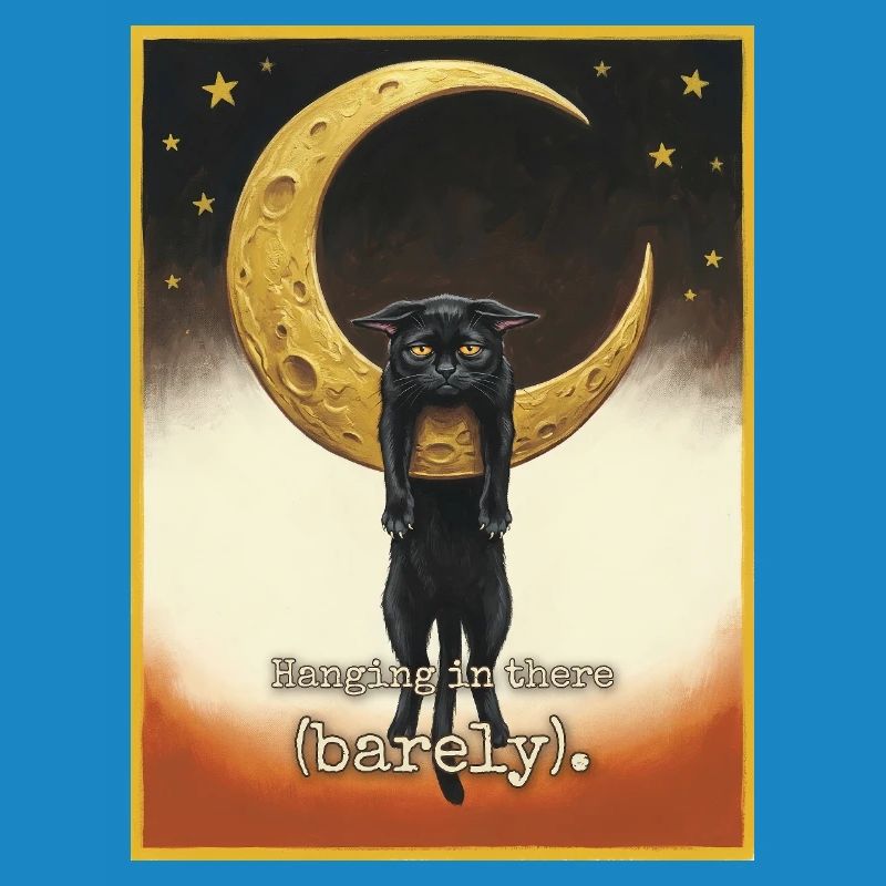 Barely Hanging Cat