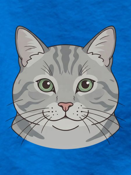 Graues Katzengesicht Illustration