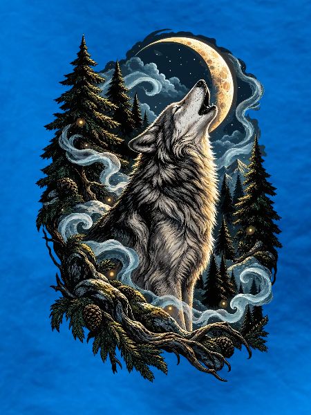Wolfsmond im Wald