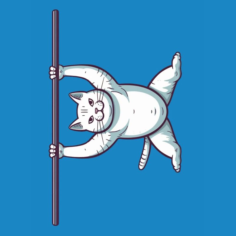 Chat comique blanc dans Iron X