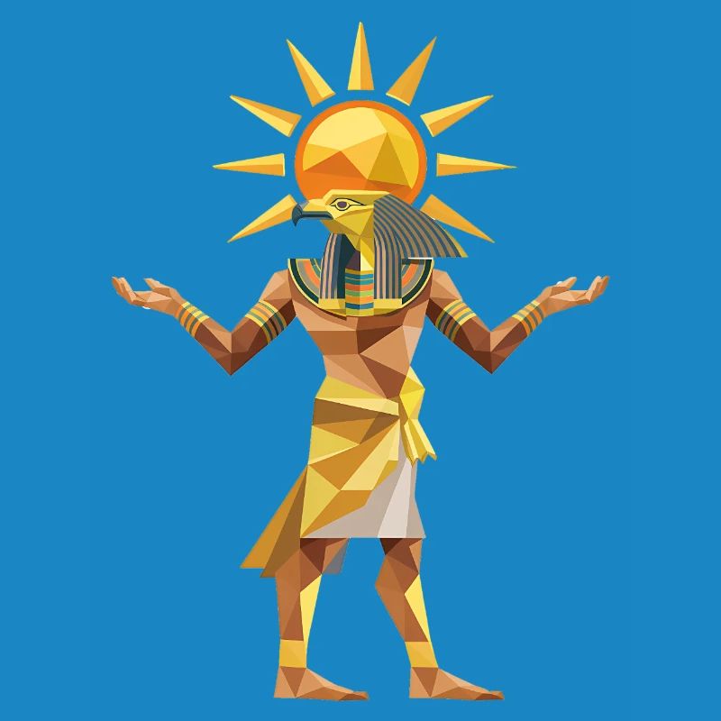 Sungod Ra - Cool Low Poly Logo