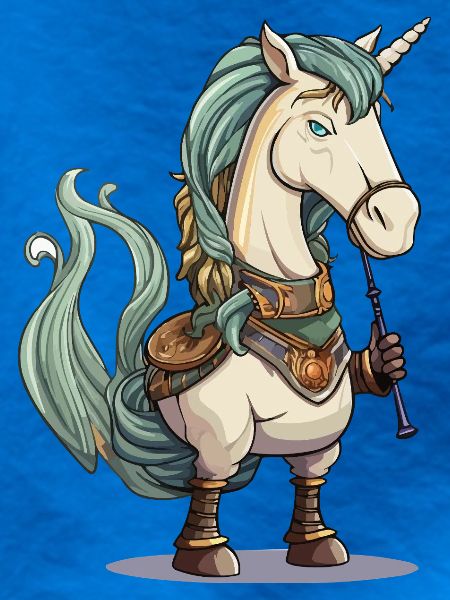 Einhorn Dudelsack Motiv