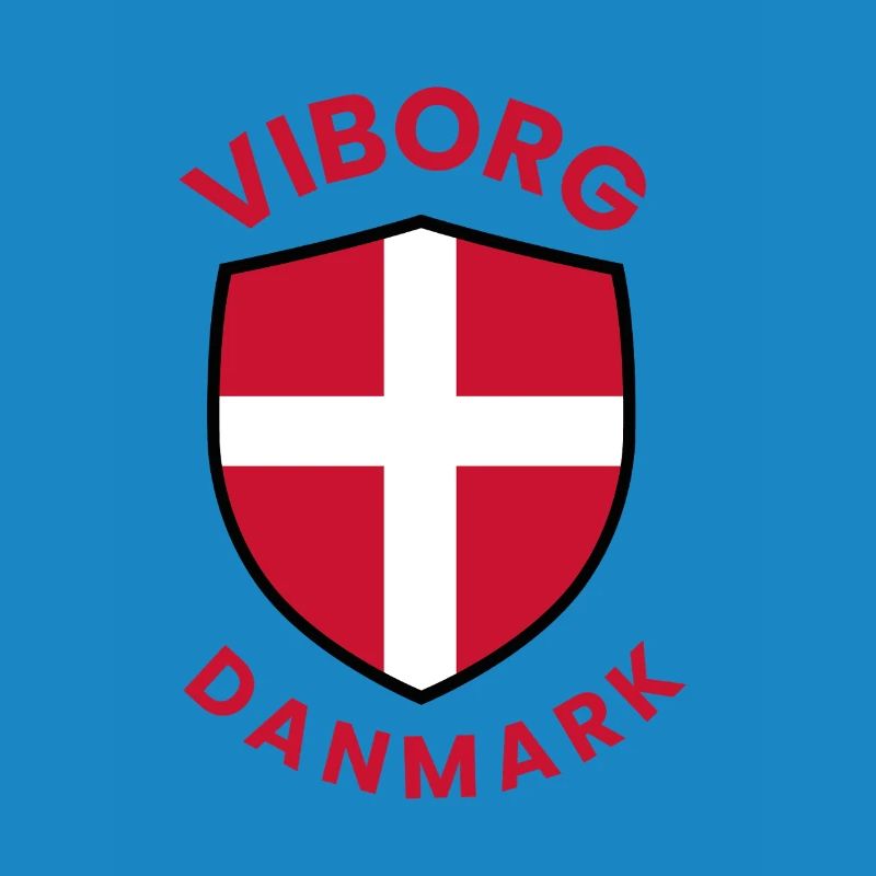 Viborg Denmark's Shield with cross flag