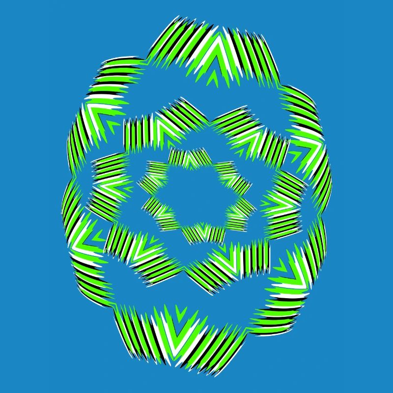 Neon Mandala Fächer Muster