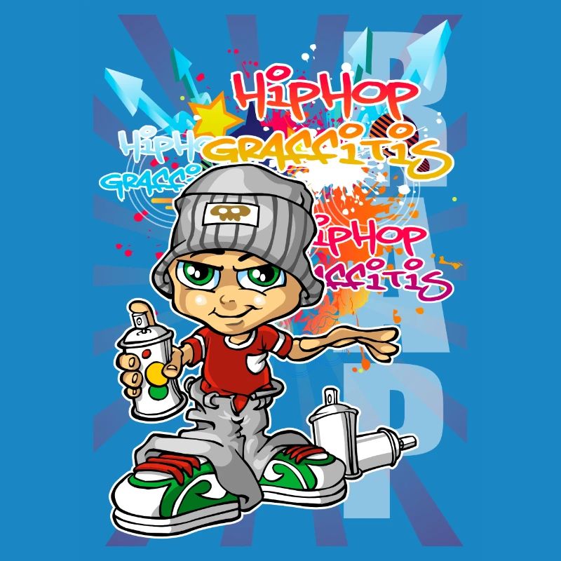Graffiti boy with spray paint