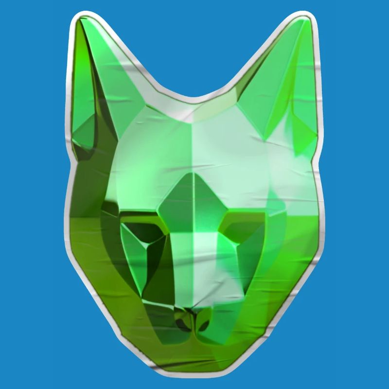 Chat Cristal Vert
