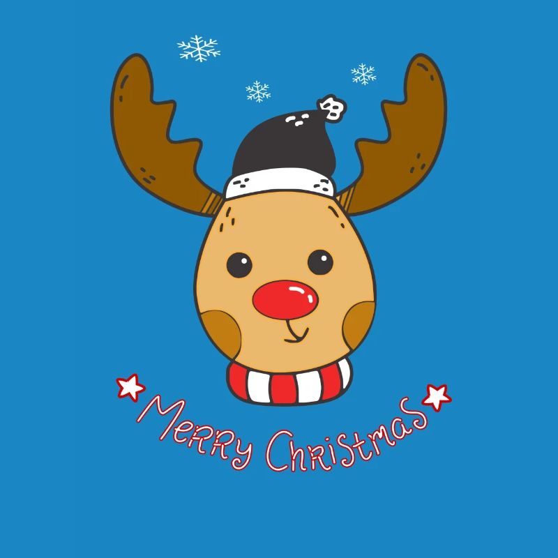 Conception de Noël mignon renne Rudolph