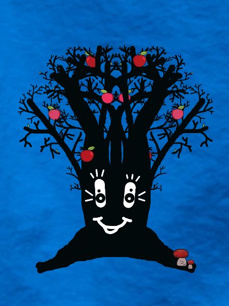 lustiger Apfelbaum Apfel Äpfel