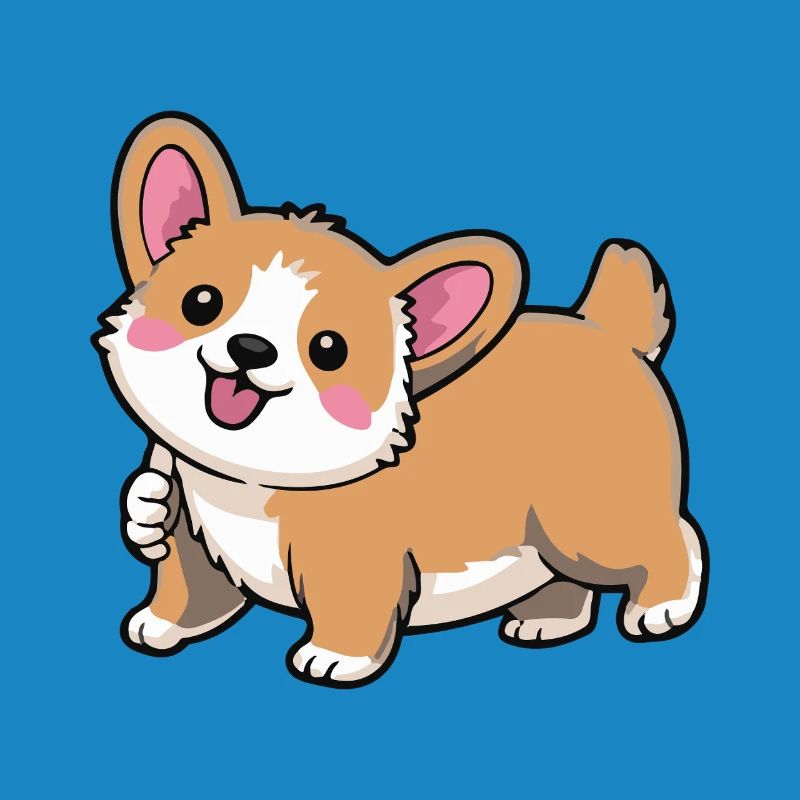 Mouvement de queue de corgi