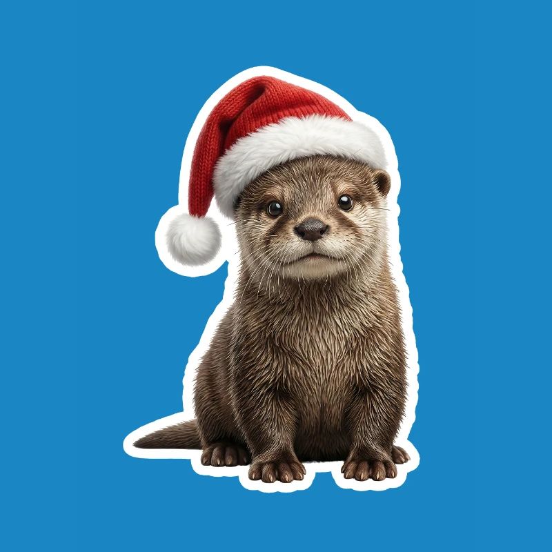 Cute otter ready for feast