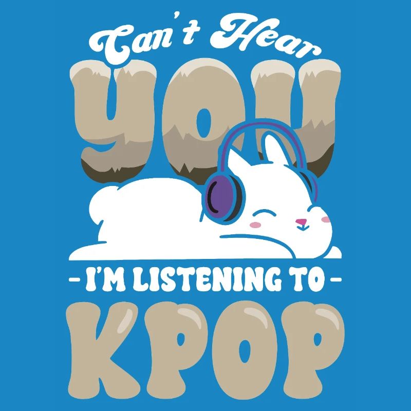 Kpop Hase mit Kopfhörern