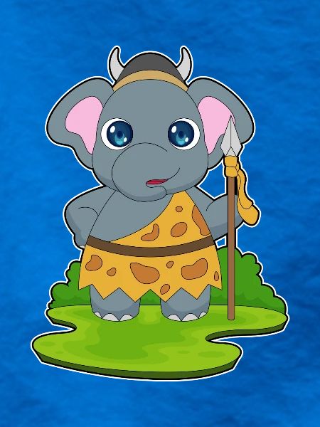 Elefant Krieger Speer