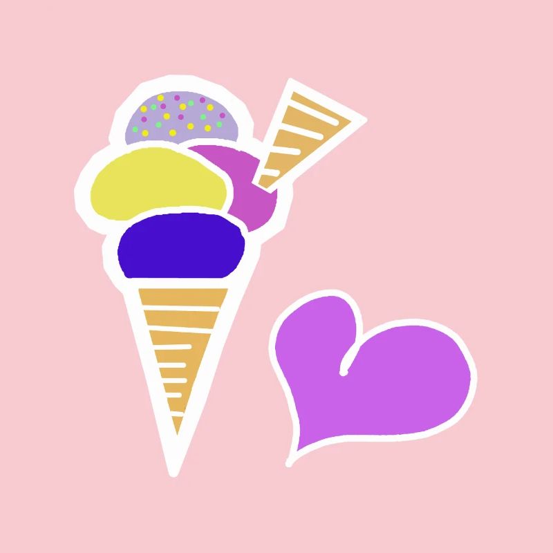 Eiscreme Eis  Eiswaffel Kinder Retro 60er