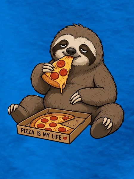 Pizza-Sloth Lebensgenuss