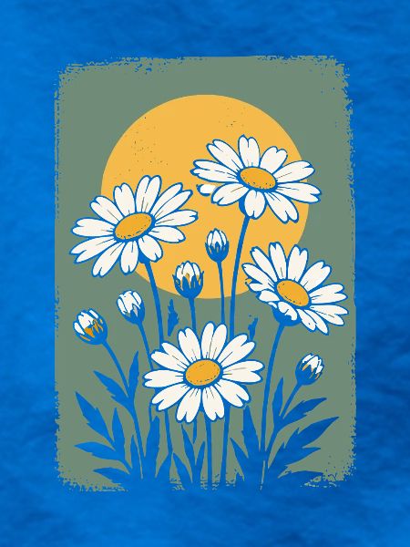 Gänseblümchen im Sonnenkreis