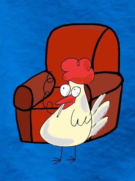 Feierabend Huhn Raucher Zigarette Pause
