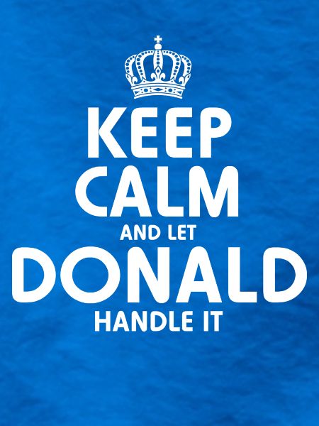 DONALD: Regel das.