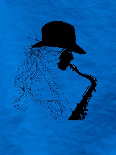 Weiblicher Saxophonist