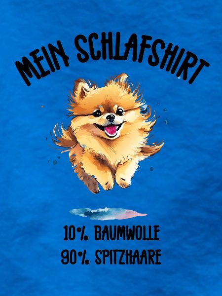 Zwergspitz Springend Schlafshirt