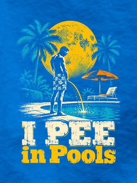 Tropischer Retro-Pool-Print