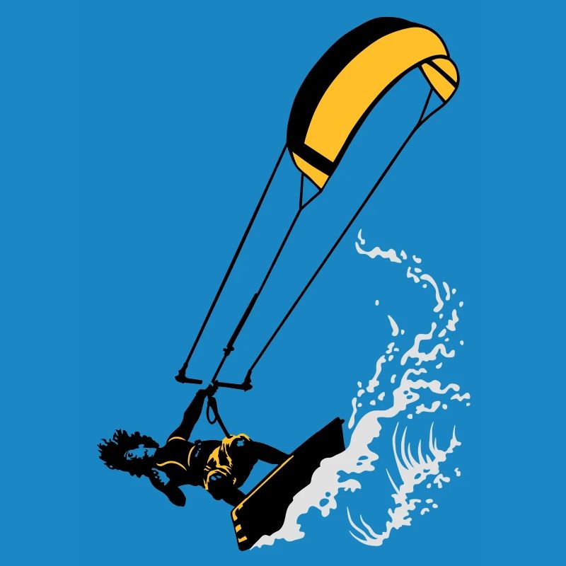 Kitesurfer and wave flex