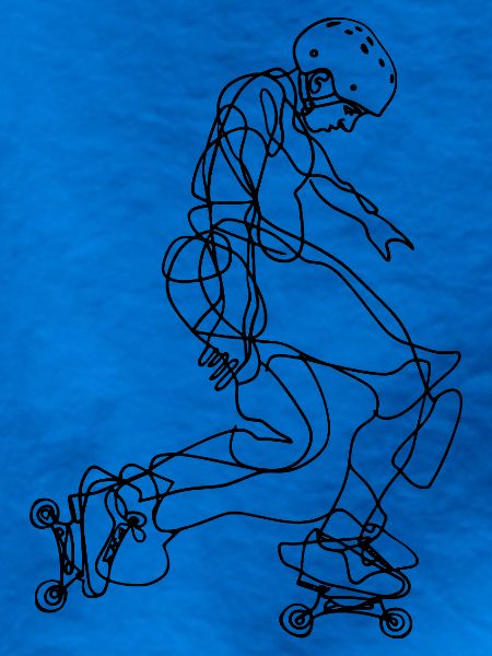 Roller Skater Zeichnung