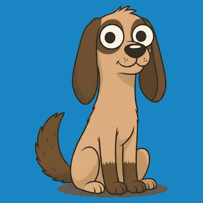 Curious Cartoon Beagle