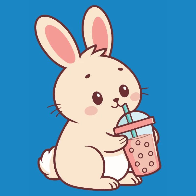 Pastel Bubble Tea Bunny