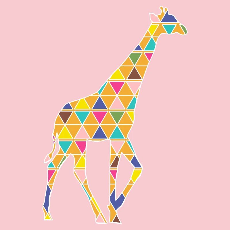 A colorful graphic Giraffe