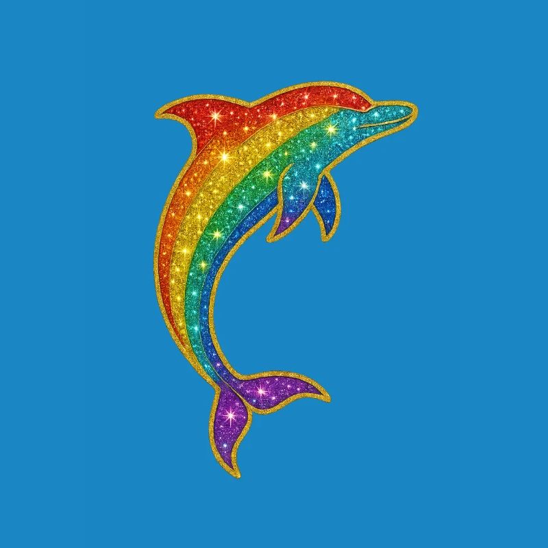 Glittering Rainbow Dolphin