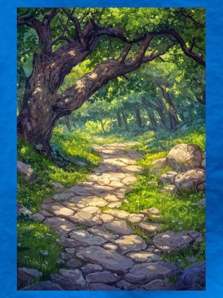 Illustration einer Waldlandschaft