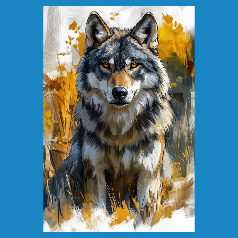 Illustration eines Wolfes