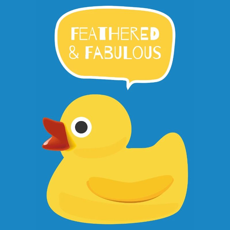 Conception de canard à plumes et fabuleuse