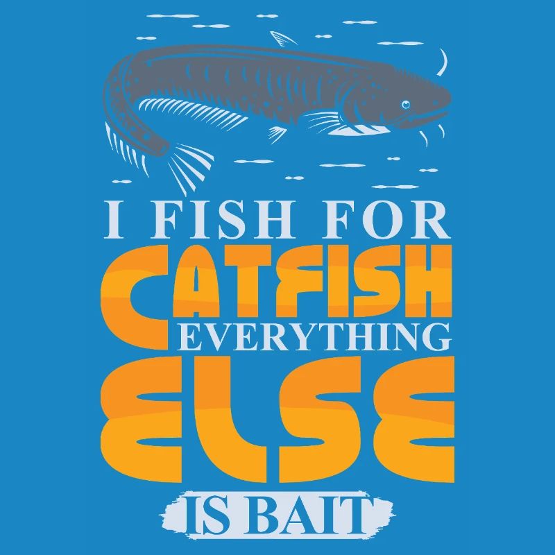 Poisson-chat pêcheur poisson-chat pêchent le poisson-chat