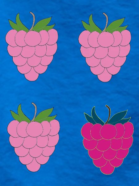 Doppel-Himbeer Pop-Art