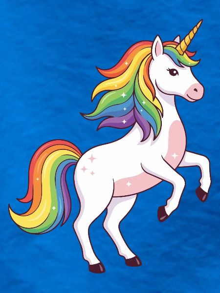 Regenbogenmähne Einhorn