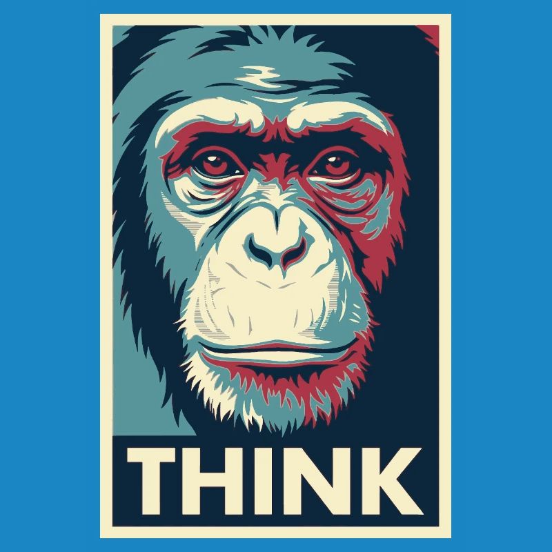 Affiche pop art Monkey Thinking