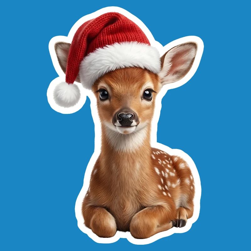 Faon timide dans la forêt de Noël