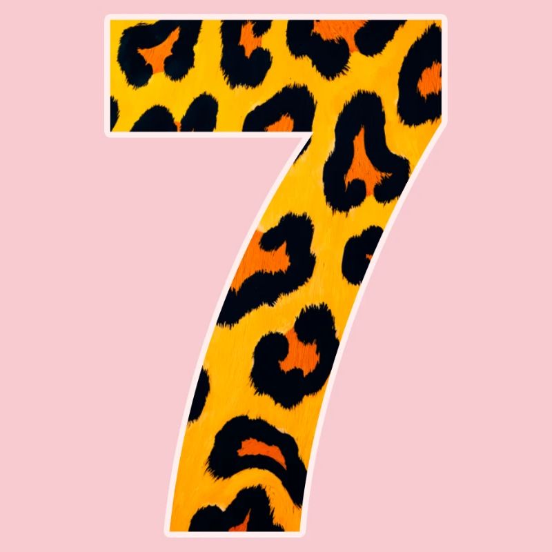 Leopard 7 Neon Pattern