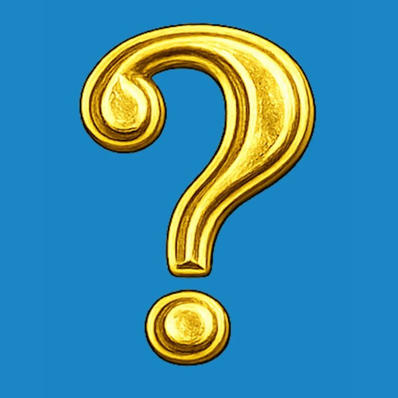 Conception du point d’interrogation doré