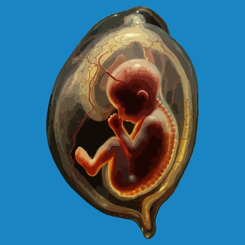 Silhouette de l’embryon dans l’utérus