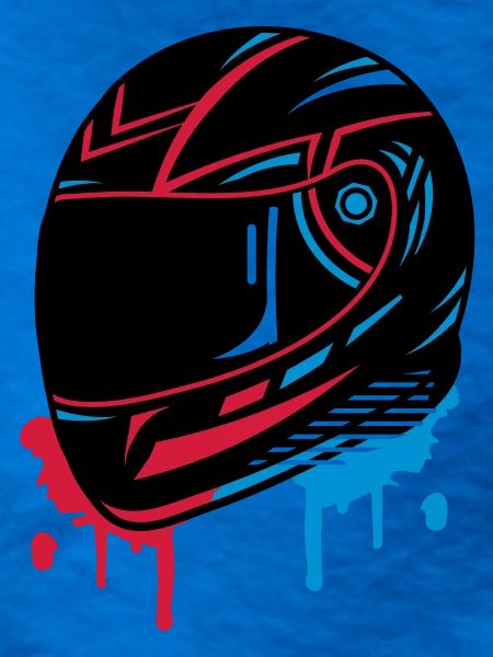 cooles Motorradhelm Graffiti
