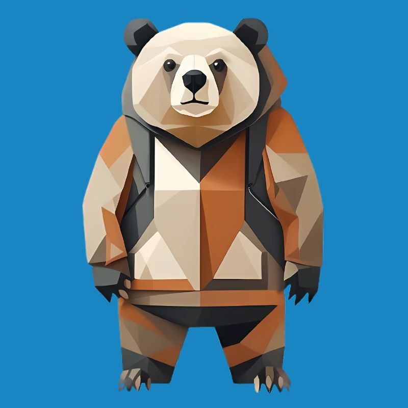Polypanda Panda Low-Poly